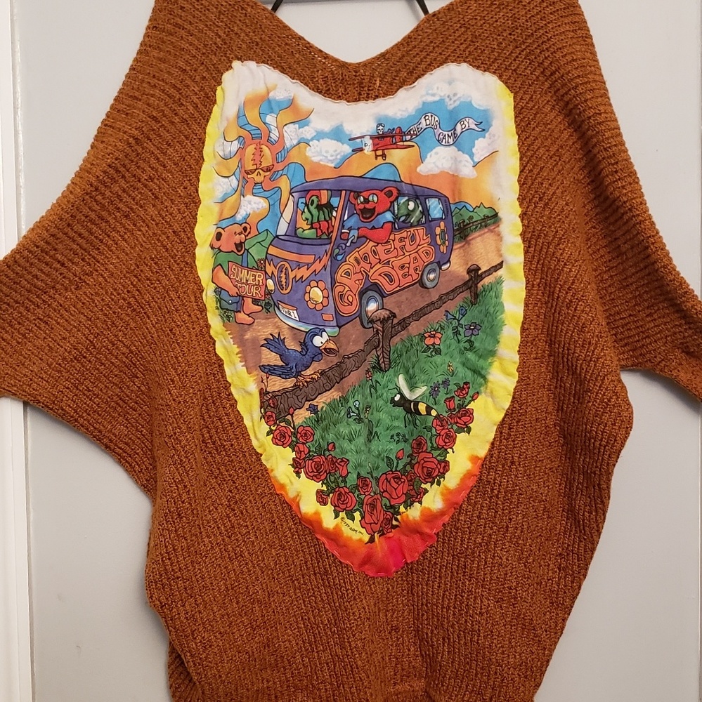 Upcycled Grateful Dead Cardigan Sweater